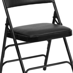 Flash Furniture HERCULES Series Vinyl Folding Chair, Black, 2/Pack (2HAMC309AVBK) -Popular Furniture sp112116893 s7