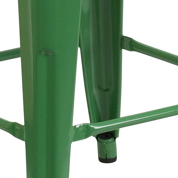 Flash Furniture Industrial Metal Restaurant Counter Height Stool, Green (CH3132024GN) 7 Flash Furniture Industrial Metal Restaurant Counter Height Stool, Green (CH3132024GN) - Image 7