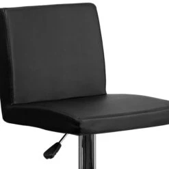 Flash Furniture Contemporary Vinyl Adjustable Height Barstool With Back, Black (CH92066BK) -Popular Furniture sp116164115 s7