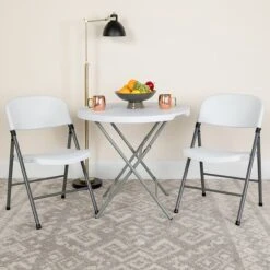 Flash Furniture HERCULES Series Plastic Folding Chair, White (2DADYCD50WH)