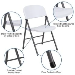Flash Furniture HERCULES Series Plastic Folding Chair, White (2DADYCD50WH) 12 Flash Furniture HERCULES Series Plastic Folding Chair, White (2DADYCD50WH) -Popular Furniture sp116165002 s7