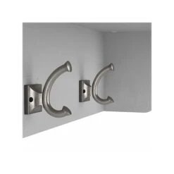 Kathy Ireland® Home By Bush Furniture Woodland 21" Shoe Storage Bench And Coat Rack With 4 Shelves, Cape Cod Gray (WDL003CG) -Popular Furniture sp117517677 s7