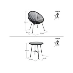 DUKAP SASSIO 3-Piece Seating Set Without Cushions, Black (O-DK-6967-BLK) 12 DUKAP SASSIO 3-Piece Seating Set Without Cushions, Black (O-DK-6967-BLK) -Popular Furniture sp121248103 s7