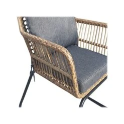 DUKAP LUGANO Armchair With Cushions, Brown/Black/Gray, 2/Set (O-DK-P080-A) -Popular Furniture sp121248125 s7