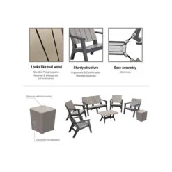 DUKAP ENZO 7-Piece Sofa Seating Set Without Cushions, Gray/Black (O-DK-018019BBG) -Popular Furniture sp121248147 s7