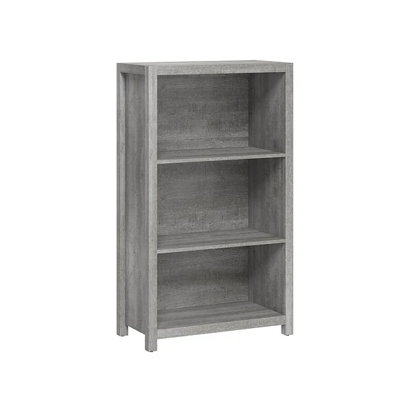Whalen Fallbrook 3-Shelf 48"H Bookcase, Smoked Ash/Rustic Warm Gray (SPUS-FBBK-GM) 2 Whalen Fallbrook 3-Shelf 48"H Bookcase, Smoked Ash/Rustic Warm Gray (SPUS-FBBK-GM) - Image 2