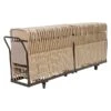 NPS Folding Chair Dolly, Vertical Storage, Brown (DY-50)