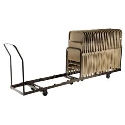 NPS Folding Chair Dolly, Vertical Storage, Brown (DY-50) -Popular Furniture sp122994691 s7
