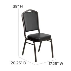 Flash Furniture HERCULES Banquet Chairs W/Black Vinyl & Gold Vein Frame, 4/Pack 13 Flash Furniture HERCULES Banquet Chairs W/Black Vinyl & Gold Vein Frame, 4/Pack -Popular Furniture sp123070326 s7
