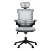 Techni Mobili Executive High Back Mesh Chair, Silver/Grey