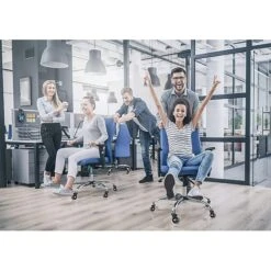 Lifelong Office Chair Casters Replacement Chair Wheels, Rollerblade Style, Clear, Set Of 5 (BL2374) -Popular Furniture sp123225115 s7