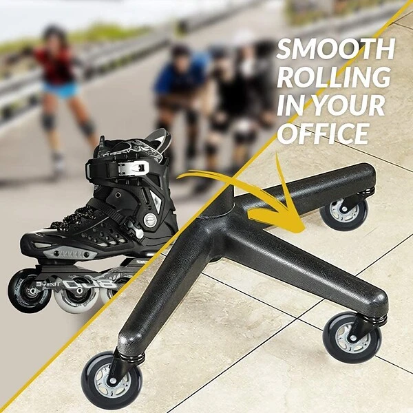 Lifelong Wheels Rollerblade Style Office Chair Casters Replacement Chair Wheels, Black/Gray (BL2375) 6 Lifelong Wheels Rollerblade Style Office Chair Casters Replacement Chair Wheels, Black/Gray (BL2375) - Image 6