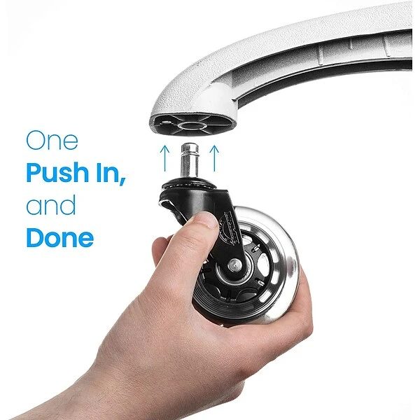 Lifelong Office Chair Casters Replacement Chair Wheels, Rollerblade Style, 5/Set (BL2376) 3 Lifelong Office Chair Casters Replacement Chair Wheels, Rollerblade Style, 5/Set (BL2376) - Image 3