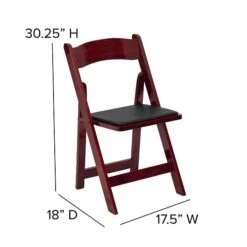 Flash Furniture HERCULES Series Wood Folding Chair, Mahogany/Black, 2/Pack (2XF2903MAHWOOD) -Popular Furniture sp124436328 s7