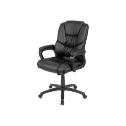 Flash Furniture Fundamentals Ergonomic LeatherSoft Swivel Big & Tall Office Chair, Black (CX1179HBK) -Popular Furniture sp124518531 s7
