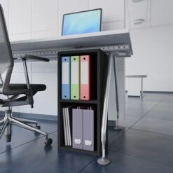 Way Basics 30.2"H 2 Shelf Narrow Bookcase Modern Eco Storage Shelf, Black Wood Grain (BS285340770BK)