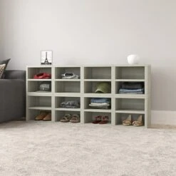 Way Basics Connect 12.6" X 13.4" Cube Storage With Shelf, Gray (C-SCUBE-GY)