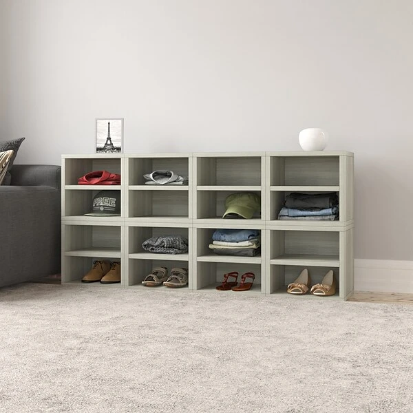 Way Basics Connect 12.6" X 13.4" Cube Storage With Shelf, Gray (C-SCUBE-GY) 1 Way Basics Connect 12.6" X 13.4" Cube Storage With Shelf, Gray (C-SCUBE-GY)