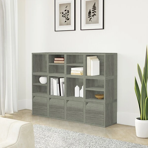 Way Basics Connect 12.6" X 13.4" Cube Storage With Shelf, Gray (C-SCUBE-GY) 4 Way Basics Connect 12.6" X 13.4" Cube Storage With Shelf, Gray (C-SCUBE-GY) - Image 4