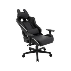 Hanover Commando Fabric Ergonomic Racing Gaming Chair, Black/White (HGC0106)