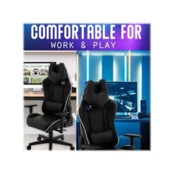 Hanover Commando Fabric Ergonomic Racing Gaming Chair, Black/White (HGC0106) 9 Hanover Commando Fabric Ergonomic Racing Gaming Chair, Black/White (HGC0106) -Popular Furniture sp126251287 s7