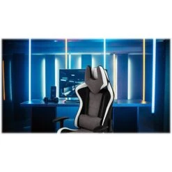 Hanover Commando Fabric Ergonomic Racing Gaming Chair, Black/Gray/White (HGC0107) 13 Hanover Commando Fabric Ergonomic Racing Gaming Chair, Black/Gray/White (HGC0107) -Popular Furniture sp126251308 s7