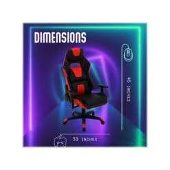 Hanover Commando Fabric Ergonomic Racing Gaming Chair, Black/Red (HGC0108) -Popular Furniture sp126251316 s7