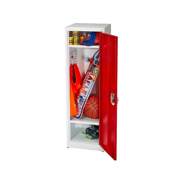 AdirOffice 48" Steel Single Tier Red Storage Locker (629-01-RED) 2 AdirOffice 48" Steel Single Tier Red Storage Locker (629-01-RED) - Image 2