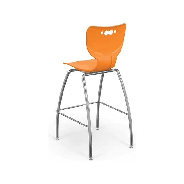 MooreCo Hierarchy Polypropylene Kids Stool, Orange (53221OranNACH) 1 MooreCo Hierarchy Polypropylene Kids Stool, Orange (53221OranNACH)