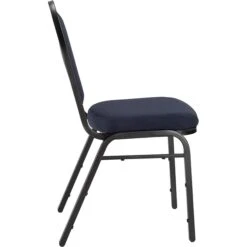 NPS 9200 Series Dome-Back Fabric Padded Stack Chair, Midnight Blue/Black Sandtex, 4 Pack (9254-BT/4) -Popular Furniture sp130557172 s7