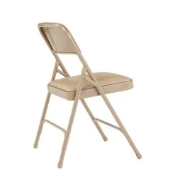NPS 1200 Series Vinyl Padded Premium Folding Chairs, French Beige/Beige, 4 Pack (1201/4) -Popular Furniture sp130557415 s7