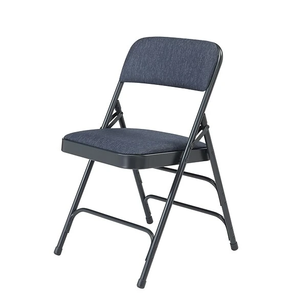 NPS 2300 Series Fabric Padded Triple Brace, Double Hinge Premium Folding Chairs, Imperial Blue, 4 Pack (2304/4) 1 NPS 2300 Series Fabric Padded Triple Brace, Double Hinge Premium Folding Chairs, Imperial Blue, 4 Pack (2304/4)