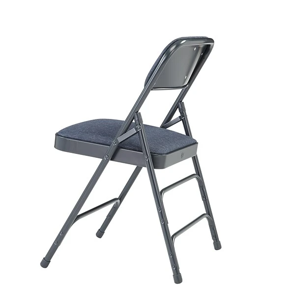 NPS 2300 Series Fabric Padded Triple Brace, Double Hinge Premium Folding Chairs, Imperial Blue, 4 Pack (2304/4) 2 NPS 2300 Series Fabric Padded Triple Brace, Double Hinge Premium Folding Chairs, Imperial Blue, 4 Pack (2304/4) - Image 2