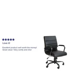 Flash Furniture Whitney Ergonomic LeatherSoft Swivel Mid-Back Executive Office Chair, Black/Black (GO2286MBKBK) 11 Flash Furniture Whitney Ergonomic LeatherSoft Swivel Mid-Back Executive Office Chair, Black/Black (GO2286MBKBK) -Popular Furniture sp133536218 s7