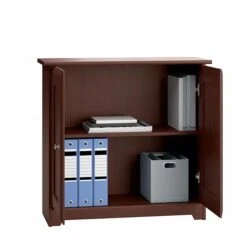 Bush Furniture Cabot 30"H Small Storage Cabinet With Doors, Harvest Cherry (WC31498) -Popular Furniture sp134252788 s7