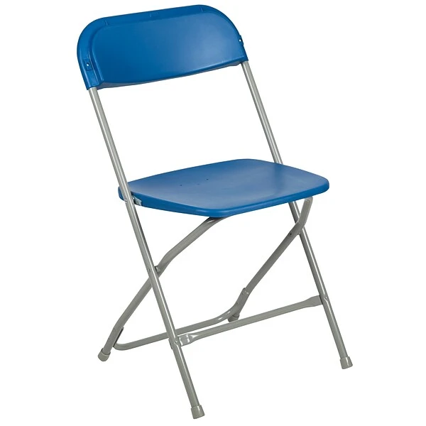 Flash Furniture HERCULES Premium Catering Events/Game Night/School/Wedding/Barbecue Stacking & Folding Chair, Blue/Gray 8 Flash Furniture HERCULES Premium Catering Events/Game Night/School/Wedding/Barbecue Stacking & Folding Chair, Blue/Gray - Image 8
