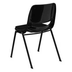 Flash Furniture HERCULES Plastic Shell Stack Chair, Black (RUTEO101PADGG) -Popular Furniture sp134594350 s7