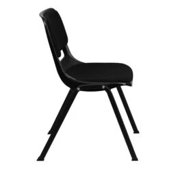 Flash Furniture HERCULES Plastic Shell Stack Chair, Black (RUTEO101PADGG) -Popular Furniture sp134594354 s7