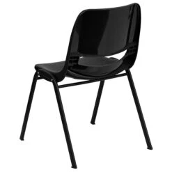 Flash Furniture HERCULES Plastic Shell Stack Chair, Black (RUT-EO1-BK-GG) -Popular Furniture sp134594362 s7