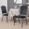 Flash Furniture HERCULES 4/Pack Banquet Chairs W/Vinyl Seat Silver Vein Frame (4FDC01SVBKVY)
