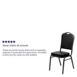 Flash Furniture HERCULES 4/Pack Banquet Chairs W/Vinyl Seat Silver Vein Frame (4FDC01SVBKVY) -Popular Furniture sp134594731 s7