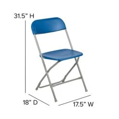 Flash Furniture HERCULES Series Plastic Banquet/Reception Chair, Blue, 2/Pack (2LEL3BLUE) -Popular Furniture sp134860305 s7