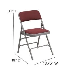 Flash Furniture HERCULES Series Fabric Folding Chair, Burgundy, 2/Pack (2AWMC309AFBG) -Popular Furniture sp134860856 s7