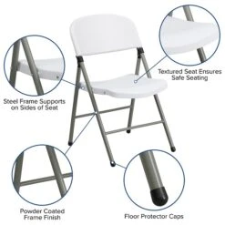 Flash Furniture HERCULES Series Plastic Folding Chair, White, 2/Pack (2DADYCD70WH) 12 Flash Furniture HERCULES Series Plastic Folding Chair, White, 2/Pack (2DADYCD70WH) -Popular Furniture sp134860865 s7