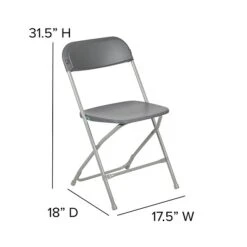 Flash Furniture HERCULES Series Plastic Banquet/Reception Chair, Gray, 2/Pack (2LEL3GREY) -Popular Furniture sp134861035 s7