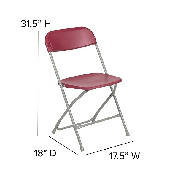 Flash Furniture HERCULES Series Plastic Banquet/Reception Chair, Red, 2/Pack (2LEL3RED) 6 Flash Furniture HERCULES Series Plastic Banquet/Reception Chair, Red, 2/Pack (2LEL3RED) - Image 6