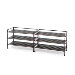 Seville Classics 3-Tier Resin Slat Utility Shoe Rack 2-Pack, Espresso (WEB177) -Popular Furniture sp135115303 s7