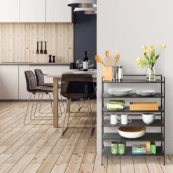 Seville Classics 3-Tier Resin Slat Utility Shoe Rack 2-Pack, Espresso (WEB177) -Popular Furniture sp135115306 s7