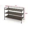 Seville Classics 3-Tier Resin Slat Utility Shoe Rack 2-Pack, Espresso (WEB177)