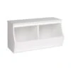 Prepac Monterey Stackable 2-Bin Storage Cubbie, White (WUSD-0002-1)